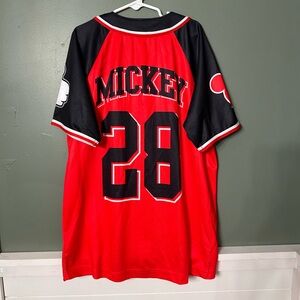 Disney Red and Black Mickey Mouse Jersey